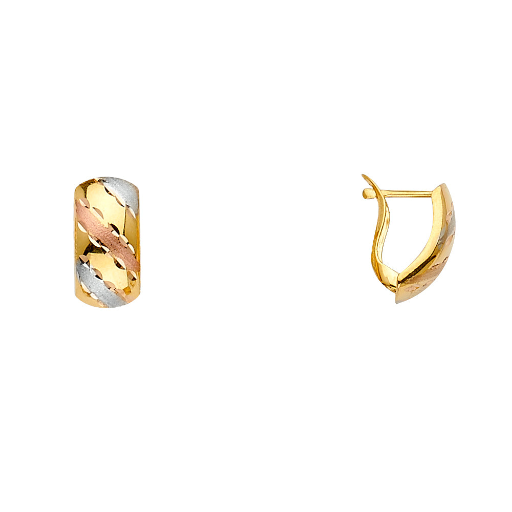14K Half Huggies Earrings