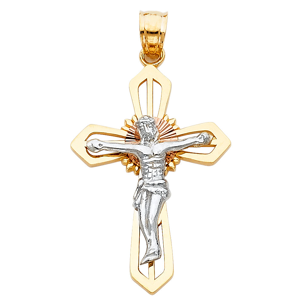 14K 3C Crucufix Cross (20X35mm)