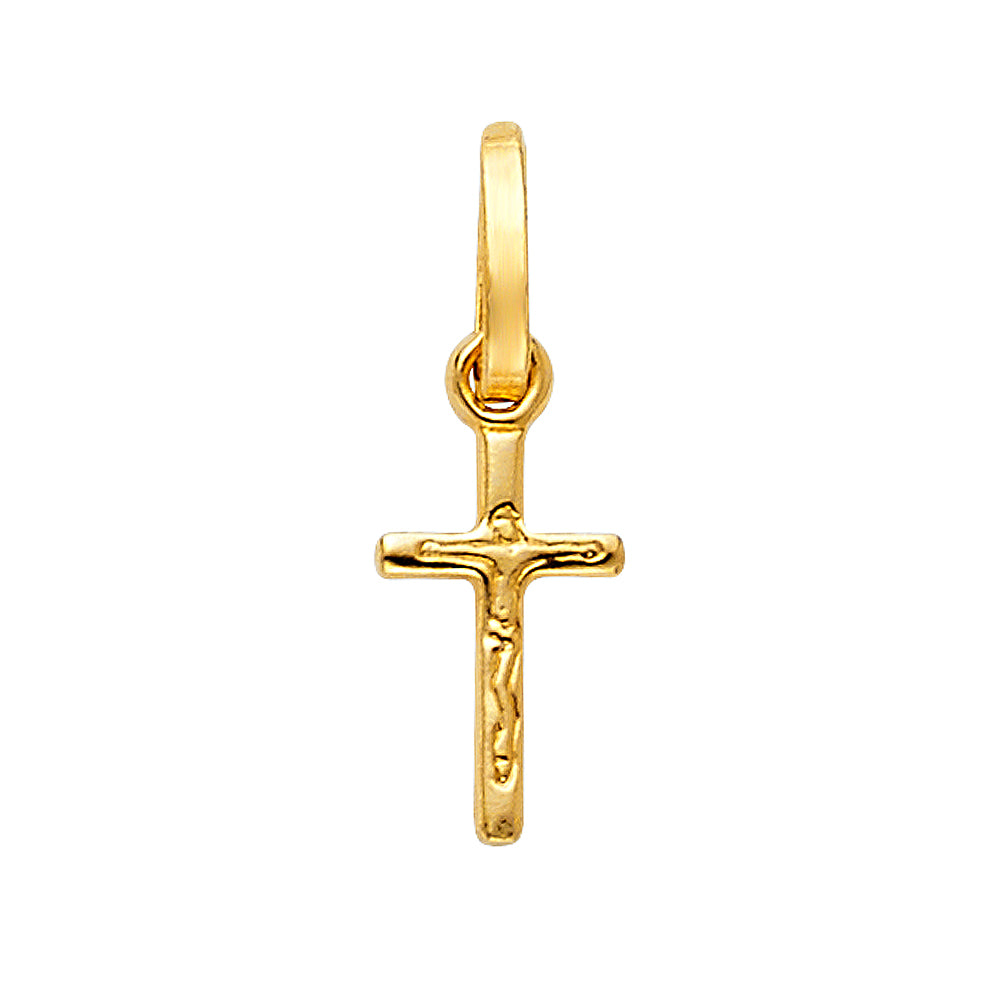 14KY Crucufix Design Tiny Cross