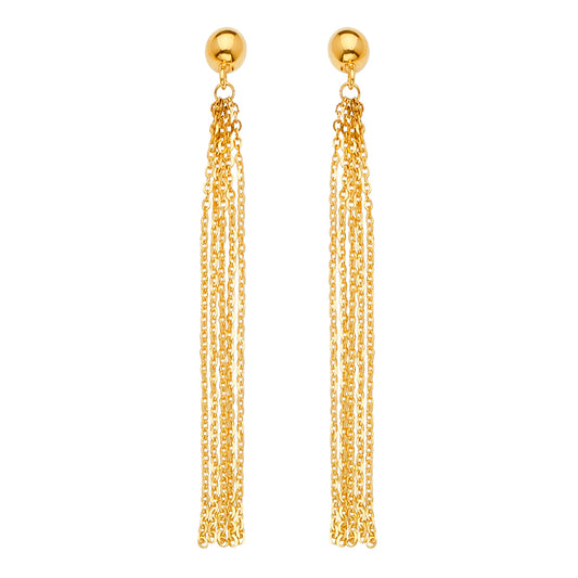14KY Multi Dangle Earrings
