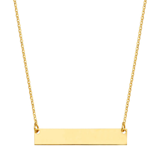 14K Plain ID Necklace