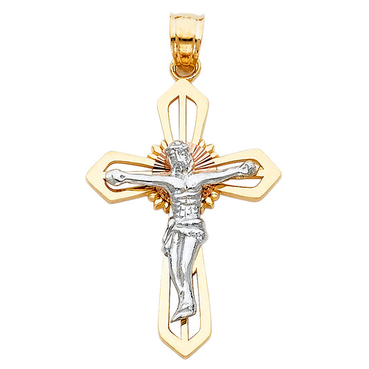 14K 3C Crucufix Cross (20X35mm)